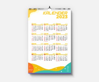 Kalender Dinding - 12 Bulan - Vector
